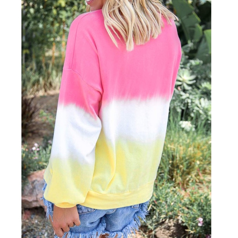 Tie-dye Crewneck Long Sleeve Loose Sweatshirts NWT - Picture 4 of 4